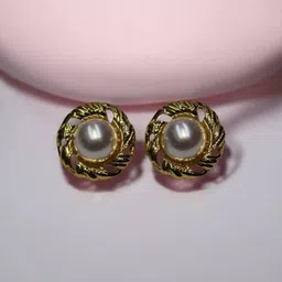 ADC SHEMONA Gold-Plated Pearls Studs-5
