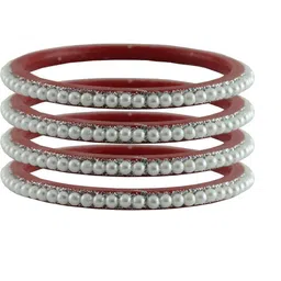 Vidhya Kangan Red Plastic Bangles-image-77