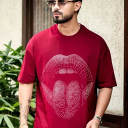 THE BEETEL HOUSE Men Graphic Printed Cotton Oversized Tshirt-image-121
