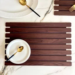 Mason Home 2-Pcs Elm Brown Wooden Foldable Table Placemats-20
