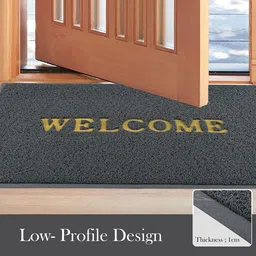 Kuber Industries 4-Pcs Blue & Brown Rectangular Doormats image 5