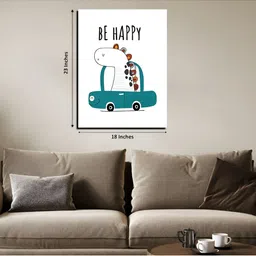 Chalk My Theme White & Blue 1 Piece Wood Abstract Wall Paintings-image-76