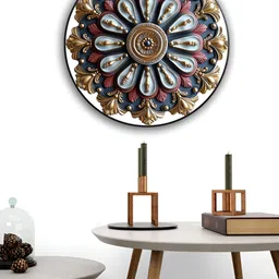 OLIVE TRE White & Brown Wooden Wall Hangings-0