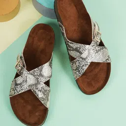 MOZAFIA Women Printed Open Toe Flats-picture-21