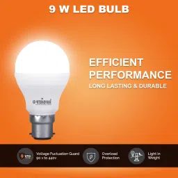 avindra 9 W Basic Round B22 LED Bulb image 4