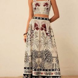 Routes by All About You Printed Top & Skirt Co-Ord Set-image-68