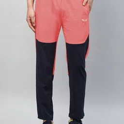 CHROME & CORAL Men Colourblocked Track Pants-image-65
