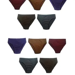 D1 DIFFERENT ONE Women Set of 10 Solid Hipster Panties-29