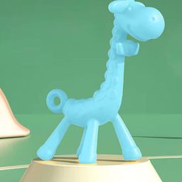 Joy Buzz Giraffe Shape Silicone Teether- Blue-26