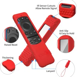 oboe Front & Back Case for Samsung Smart Tv Remote 2025 Model TM2360 E Half Wrap Protective Cover with Lanyard image 2