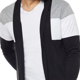 Men Jacket Style Full Sleeve Black Shrug-image-53