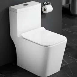 VICTO Western Floor Mount Toilet Commode with Soft Close Seat Cover for Bathroom Western Commode-28