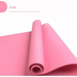 EcoFriendly Exercise Gym & Yoga Mats 4mm Pink For Men & Women Pink 4 mm Yoga Mat-image-1
