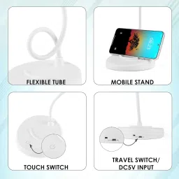 gesto Battery Operated Table Lamp for Students, 3 Level Brightness Touch Control Study Lamp image 3