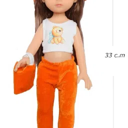 Cute Gorgeous Girl Doll Toy with Moveable Arms and Legs Dress, Hairs, Cap, Shoes-image-60