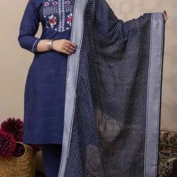Solid Kurta, Trouser/Pant & Dupatta Set-image-87