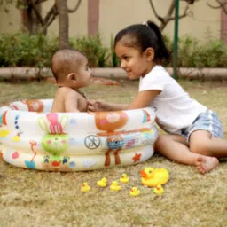 Baby Bath tub, Kid's Inflatable Baby Bath Tub Pool, Baby Bathing tub, 3ft, 0-4 Years (Multicolour) Inflatable Swimming Pool-image-51