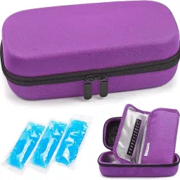 Insulin pen cooler ice bag Box Hard eva case with 3 Cooler Ice Pack Cold Pack-image-21