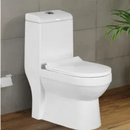 Premium Quality Western Toilet/Water Closet/Commode With Soft Close Toilet Seat S/1004 "S" Trap 225MM (9 inch) One Piece Western Commode-15