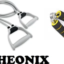 Fitness Combo Of Double Toning Tube With Foam Hand Gripper Fitness Accessory Kit Kit-28