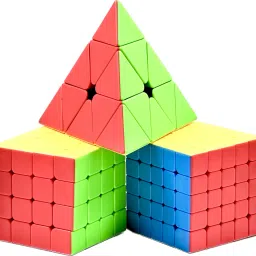 Speed Cube Combo Set 4x4 5x5 and Pyraminx Pyramid Triangle Puzzle Cubic Bundle-image-13