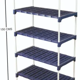 novatic Bookshelf Rack Stand for Home Library Multipurpose Storage Organizer Corner rack Metal Open Book Shelf image 3