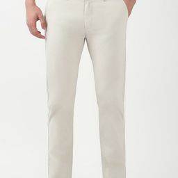 peter england Men Skinny Fit Grey Cotton Blend Trousers-picture-23