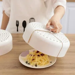 Foldable Mesh Food Cover Reusable Folding Collapsible Food Cover 7 inch Lid, Pack of 1-image-2