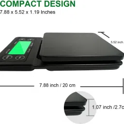CASON Digital Coffee Weighing Scale/Kitchen Scale – Accurate 0.1g-3kg Weight Machine Weighing Scale image 2