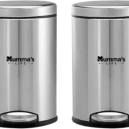 Stainless Steel Pedal Bin with Plastic Bucket And Lid 5Ltr Stainless Steel Dustbin-image-31