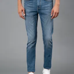 Men Skinny Mid Rise Blue Jeans-image-98