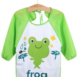 Waterproof Long Sleeve Art Smock Bibs Apron for Painting Artwork Feeding (Frog)-image-28