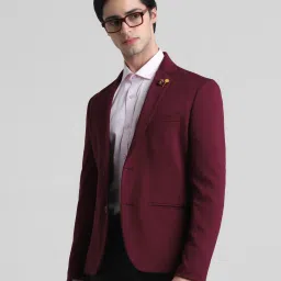 Men Solid Single Breasted Casual Blazer-image-25