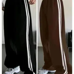 Pack of 2 Women Striped Multicolor Track Pants-picture-13