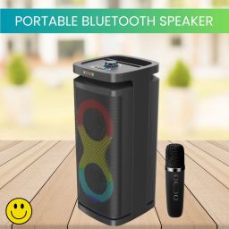 Clairbell A1 (PORTABLE BLUETOOTH PARTY SPEAKER) Wireless Karaoke Mic & Deep Bass SoundK497 40 W Bluetooth Party Speaker-image-112
