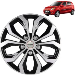 800 Vision Silver Black 12 INCH Wheel Cover For Maruti 800-image-80