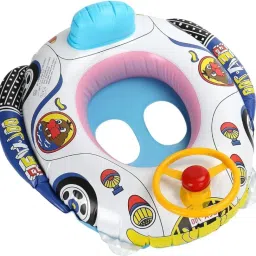 Swimming Accessories for Kids Swimming Pool Tube Swimming Ring Baby Float (Car) Swimming Cap-image-52