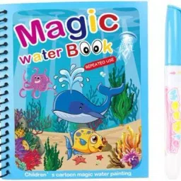 Reusable Magic Water Book for Painting Children's Cartoon Images with Water Pen-image-63