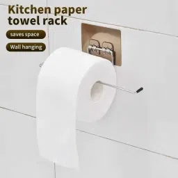 Paper Rag Holder Punch-Free Wallmounted Kitchen Paper Roll Towel Holder L Stainless Steel Toilet Paper Holder-image-27