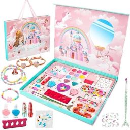 Big Size Kids Washable Makeup Kit, Fold Our Makeup Palette with Mirror-25