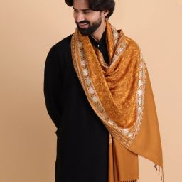 Tweedle Poly Wool Printed Men Shawl-image-14