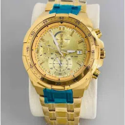 Chorno working watch Dial golden color Analog Watch - For Men Luxury Gold Chronograph Watch for Men – Stainless Steel Analog-image-34