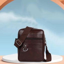 Brown Men Sling Bag Casual Travel Design Side Shoulder Crossbody Office Trendy Sling Bag For Men-image-60