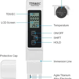 balrama 0-5000 ppm Tester Machine High Accuracy Premium Water Testing Instrument Water Quality Tester with Simultaneous TDS & Temperature Reading + Large Screen + Digital Calibration + Water Resistant Housing + ATC + Digital TDS Meter image 2