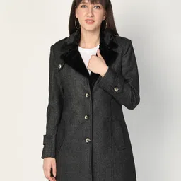 honnete Acrylic Self Design Coat For Women-picture-30