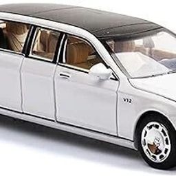 1:32 Scale Die Cast Car Pull Back Alloy Metal Maybach S600 white-image-40