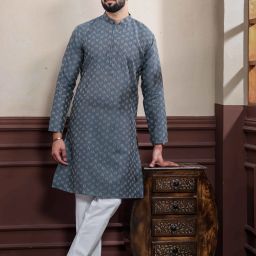Men Pure Cotton Kurta Pyjama Set-image-97