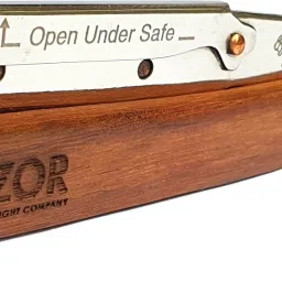 Razor Design Printed Wood Handle Shaving Razor Saloon And Men, Men-11