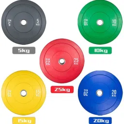 10 kg Olympic Bumper Plates 5KGX2pc | Rubber Bumper Weight Plates with 50 mm Dia Home Gym Combo-picture-37