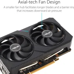 ASUS Dual RX 6500XT OC GDDR6 4 GB AMD Radeon Chipset 64 bit 2820 MHz Graphics Card image 3